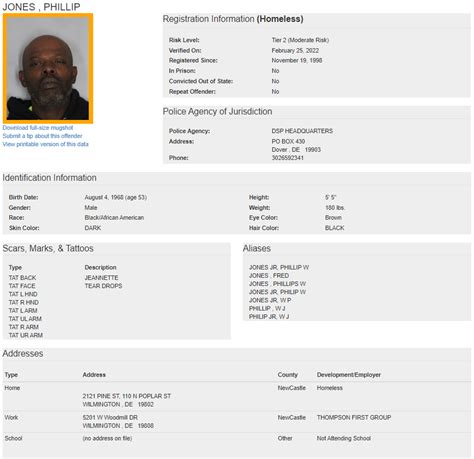Homeless Sex Offender Notification Dover Delaware State Police State Of Delaware