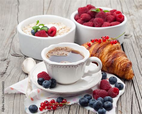 Morning Breakfast With Coffee Stock Foto Adobe Stock