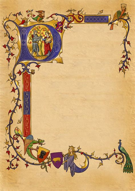 Collection Parchemins Arthosdiaporamas Illuminated Manuscript