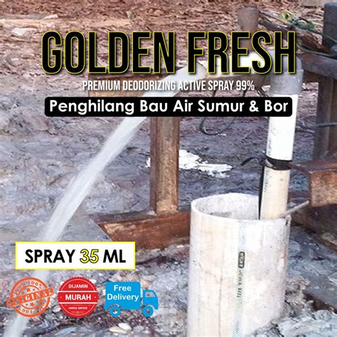 Jual SPRAY PENGHILANG BAU AIR SUMUR BOR GOLDEN FRESH 35 ML Cairan Obat