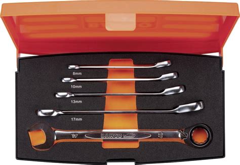 Bahco 1RM/S5 Ratcheting crowfoot wrench set 5-piece | Conrad.com