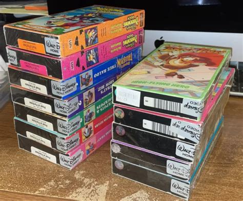 Lot Of 12 New Walt Disney Vhs Tapes Darkwing Duck Ducktales Talespin Sealed Eur 23207