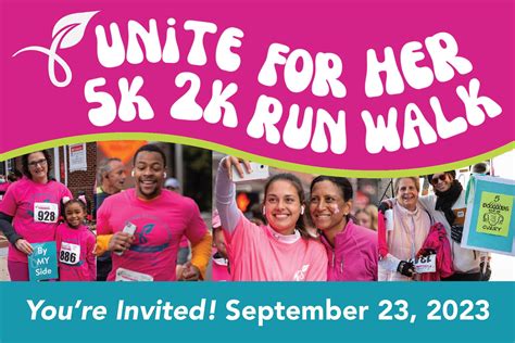 Sep 23 Unite For Her 5k Walkrun To Benefit Breast Cancer And Ovarian