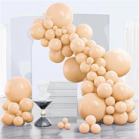 Amazon PartyWoo Nude Balloons 120 Pcs Boho Apricot Balloons Different Sizes Pack Of 18