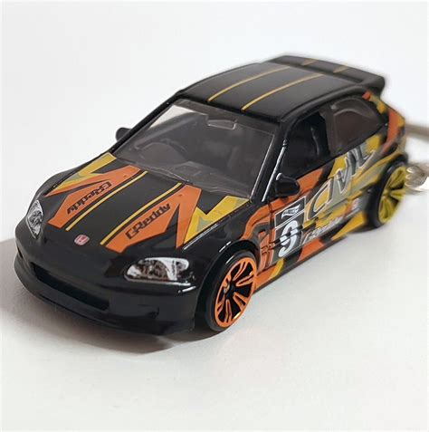 Honda Civic Type R Hot Wheels Keychain Key Accessories Etsy