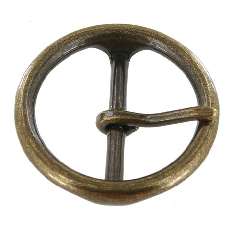 B9779 1 1 2 Antique Brass O Ring Center Bar Buckle Solid Brass Ll