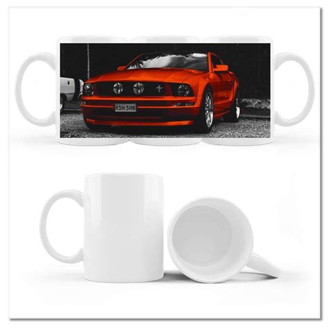 Kubek Ceramiczny Foto Czerwony Ford Mustang Ml Zesmakiem