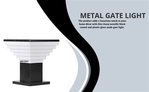 WHITERAY Metal Gate Light For Home Gate Modern Design Stairs Shape