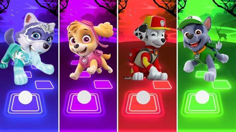 Paw Patrol Super Mighty Pups Team Everest 🆚 Skye 🆚 Rocky 🆚 Marshall