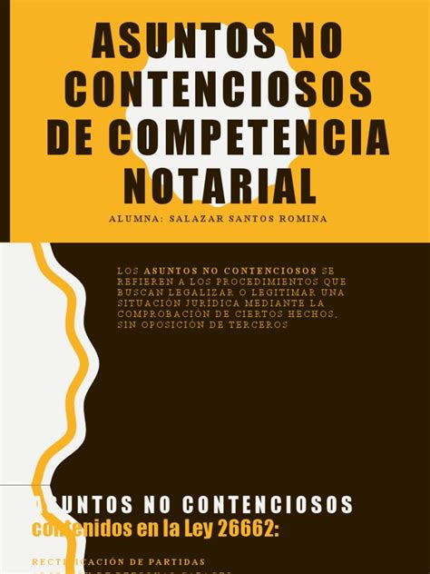 Asuntos No Contenciosos De Competencia Notarial Romina