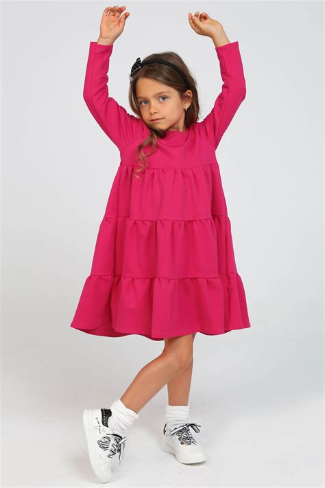 Купить платье для девочки Фуксия повседневное в Натали