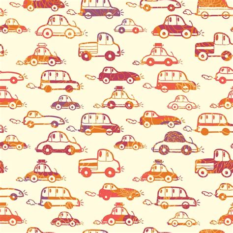 Doodle Cars Seamless Pattern Background Stock Vector Image By