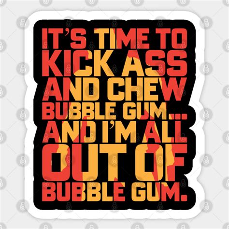 Kick Ass And Chew Bubble Gum Duke Nukem Sticker Teepublic