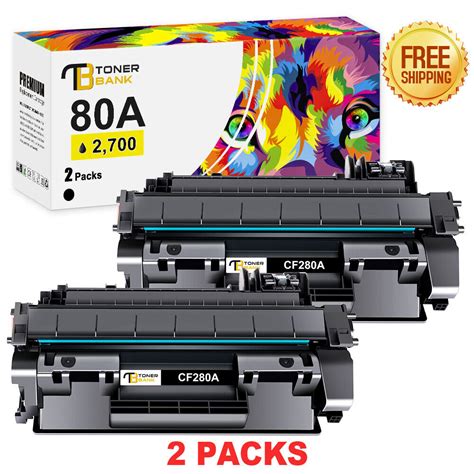 Used 1 8PK For HP 80A CF280A Toner Cartridge LaserJet Pro M401dw MFP