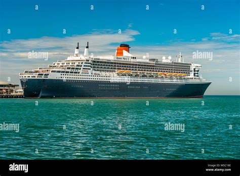 Melbourne Australia Queen Mary 2 Cruise Liner Docked At Port