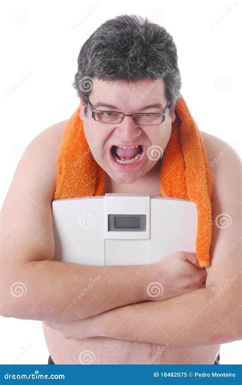 Fat Man Doing Workout Royalty Free Stock Photo - Image: 18482075