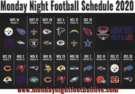 Watch Nfl Monday Night Football Live Stream Online