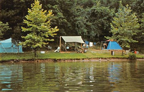 Hinton West Virginia Bluestone Reservoir Camping Vintage Postcard ...