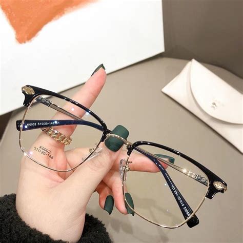 Korean style Men myopia glasses graded 0°-400° TP Anti-blue anti ...