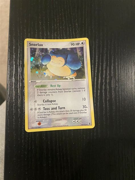 Pokemon Card Snorlax 15 112 Rare Holo Ex FireRed LeafGreen Lightly