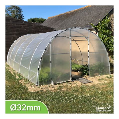 Serre tunnel de jardin SEMI PRO de 28m² avec 2 portes