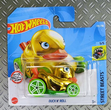 Hot Wheels caça ao tesouro Duck N Roll raro modelo em miniatura colecionável ideia de presente