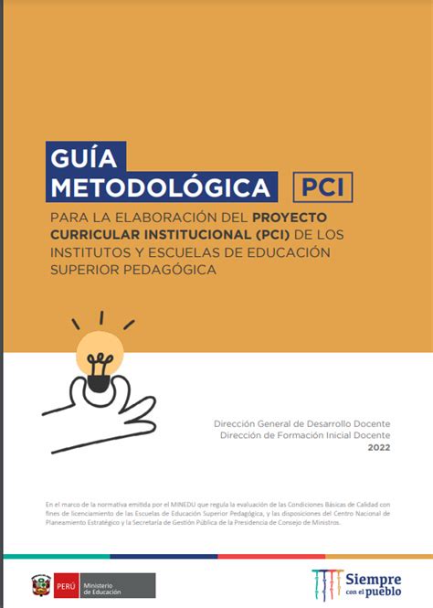 Guía Metodológica Para La Elaboración Del Proyecto Curricular Institucional Pci De Los