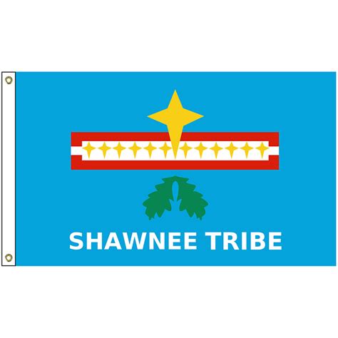 NAT-3×5-SHAWNEE 3′ x 5′ Loyal Shawnee Tribe Flag With Heading And ...