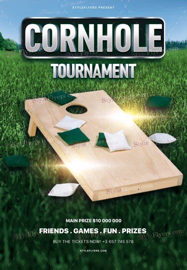 Cornhole Tournament PSD Flyer Template #27622 - Styleflyers