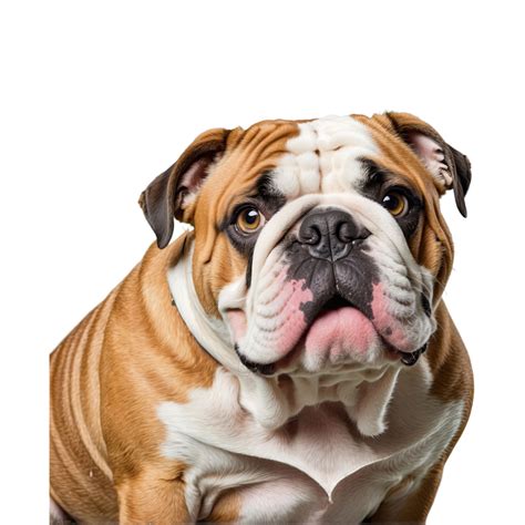 AI generated portrait of a comical english bulldog isolated on ...