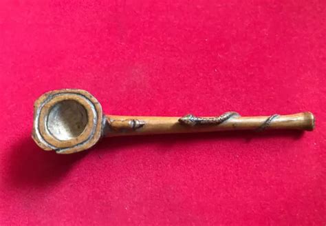 Ancienne Pipe Objet Tranchee Poilu Ww1 Fumeur Figuratif Serpent Rat Trench Art Eur 4000