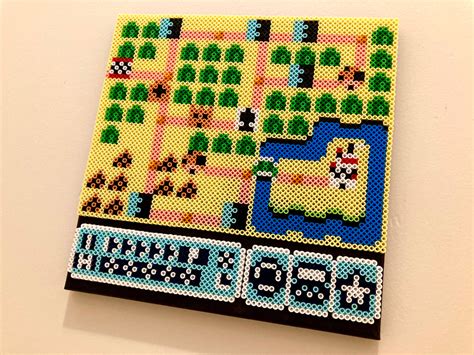 Super Mario Bros Map Grass Land Pixel Art Shop