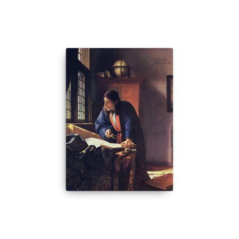 The Geographer Thin Canvas By Johannes Vermeer Etsy