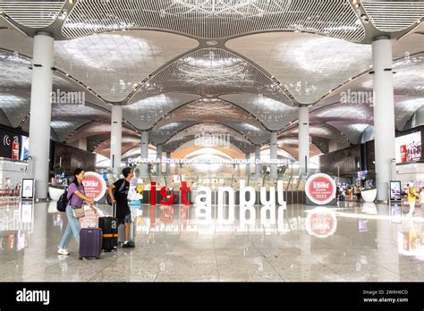 Ist Istanbul Airport Terminal With A Sign Of Istanbul And Conde Nast