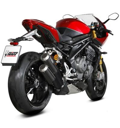 Terminale Mivv MK3 Carbon Doppio Per Triumph Speed Triple 1200 RR E RS