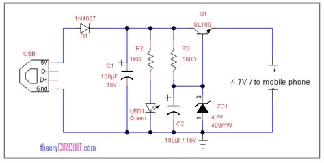 Usb Mobile Charger Circuit Diagram - Wiring Diagram