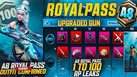 A8 Royal Pass 1 To 100 Rp Rewards All Weapons In Royal Pass