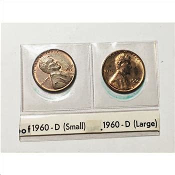 1960 D Small Date And 1960 D Large Date Lincoln Head Memorial Cents