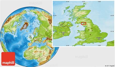 Physical Location Map of Cockermouth