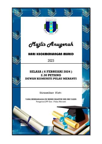 Buku Program Hari Anugerah Kecemerlangan Murid Sra Pulau Meranti