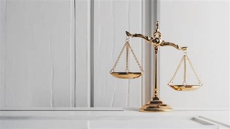 Premium Photo Gold Scales Of Justice Isolated On White