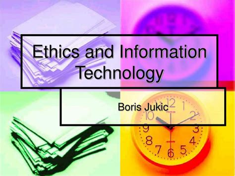 Ppt Ethics And Information Technology Powerpoint Presentation Free