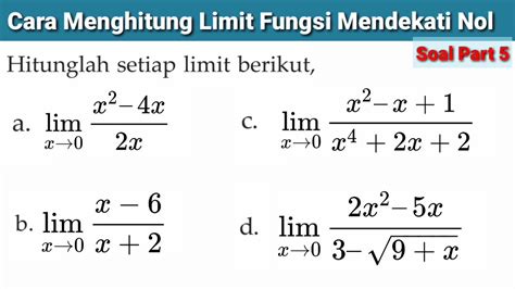 Limit Fungsi Mendekati Nol YouTube