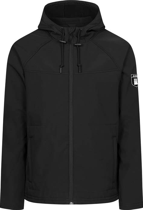 Schwarze Herren Softshelljacke Derbe Grundstoff Net