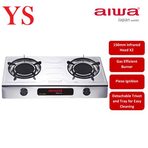 Aiwa Infrared Double Burner Gas Stove Year Warranty Shopee Malaysia