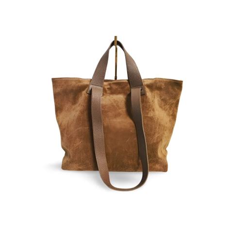 Laura Biaggi Torba Shopper Zamszowa Taupe 14997065246 Allegro Pl