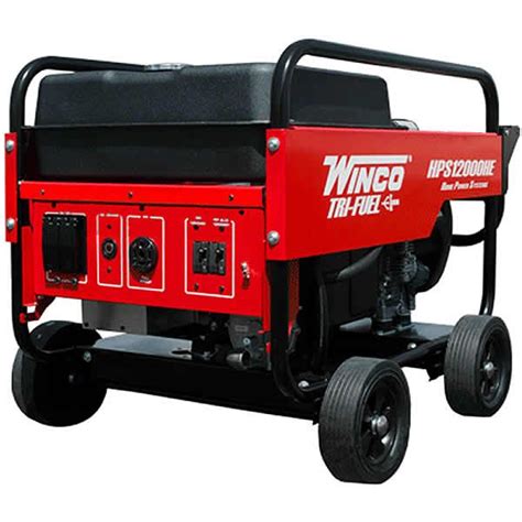 Winco Hps12000he 10800 Watt Tri Fuel Generator W Electric Start