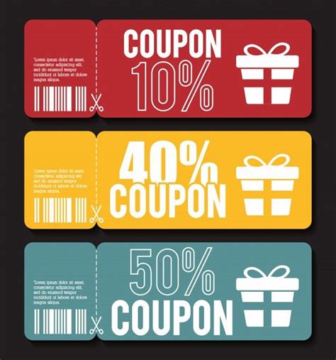 Coupon Design Sale Icon Shopping Concept