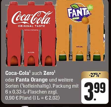 Coca Cola Auch Zero Oder Fanta Orangen Angebot Bei E Center Prospekte De