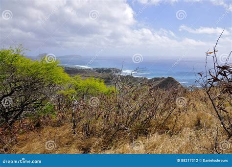 Diamond Head Crater stock photo. Image of volcanic, military - 88217312